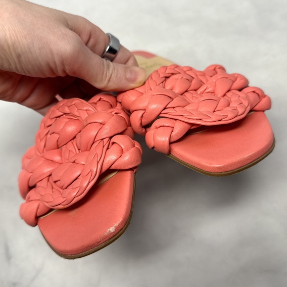 Christian Louboutin Marmela Leather Braided Square Toe Slide Mule Flat Sandals - Picture 6 of 15